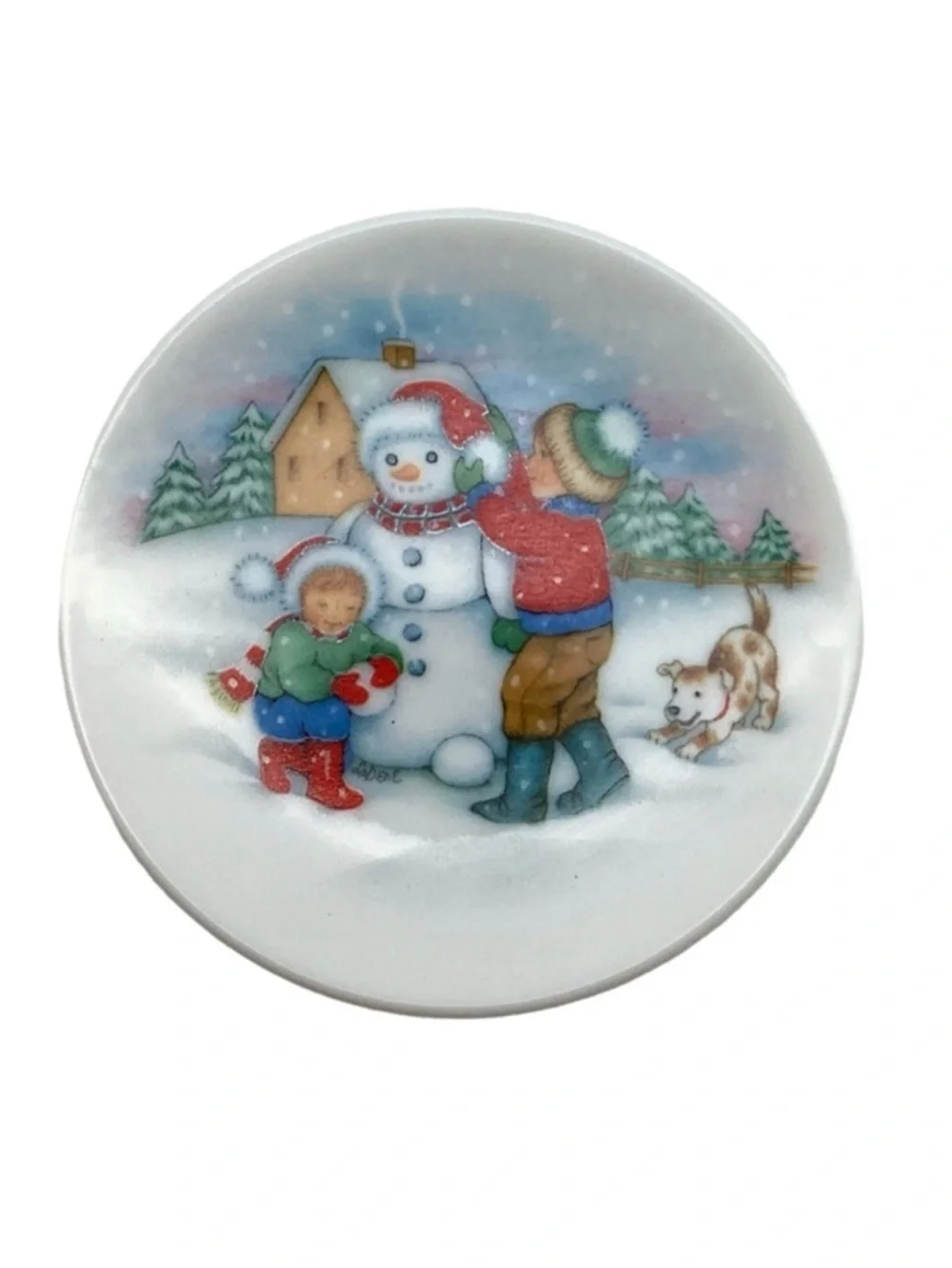 Hallmark 1991 “Let it Snow” Christmas Plate/Ornament